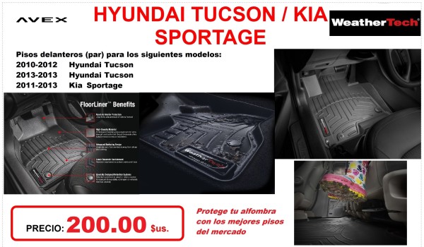 PISOS DELANTEROS KIA SPORTAGE / HYUNDAI TUCSON 2010-2013