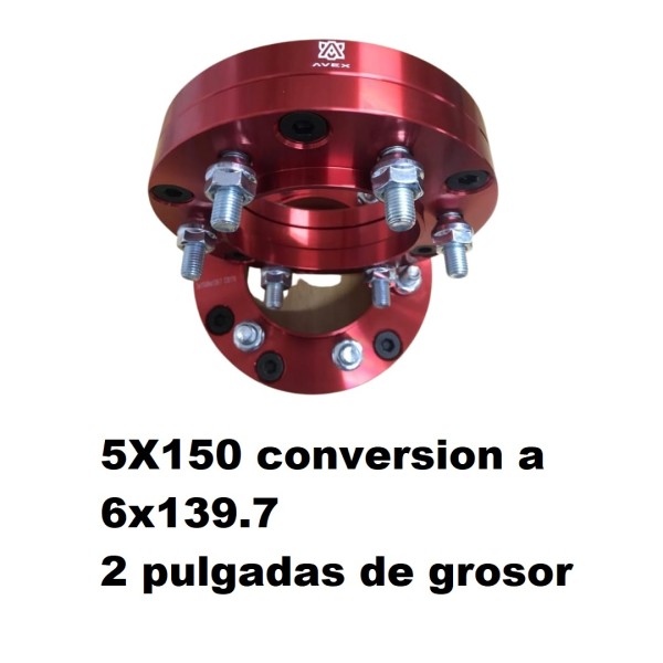 5X150/6X139.7 RED 110 / 185 12 2 pulgadas